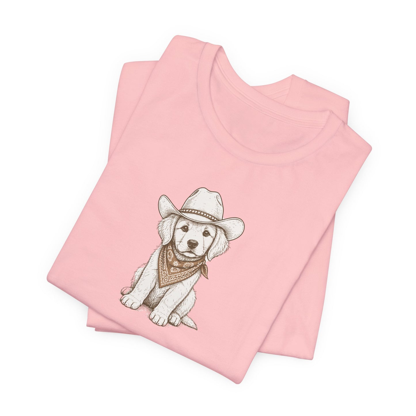 Cowboy Puppy T-Shirt — Cute Dog in Cowboy Hat & Bandana Tee