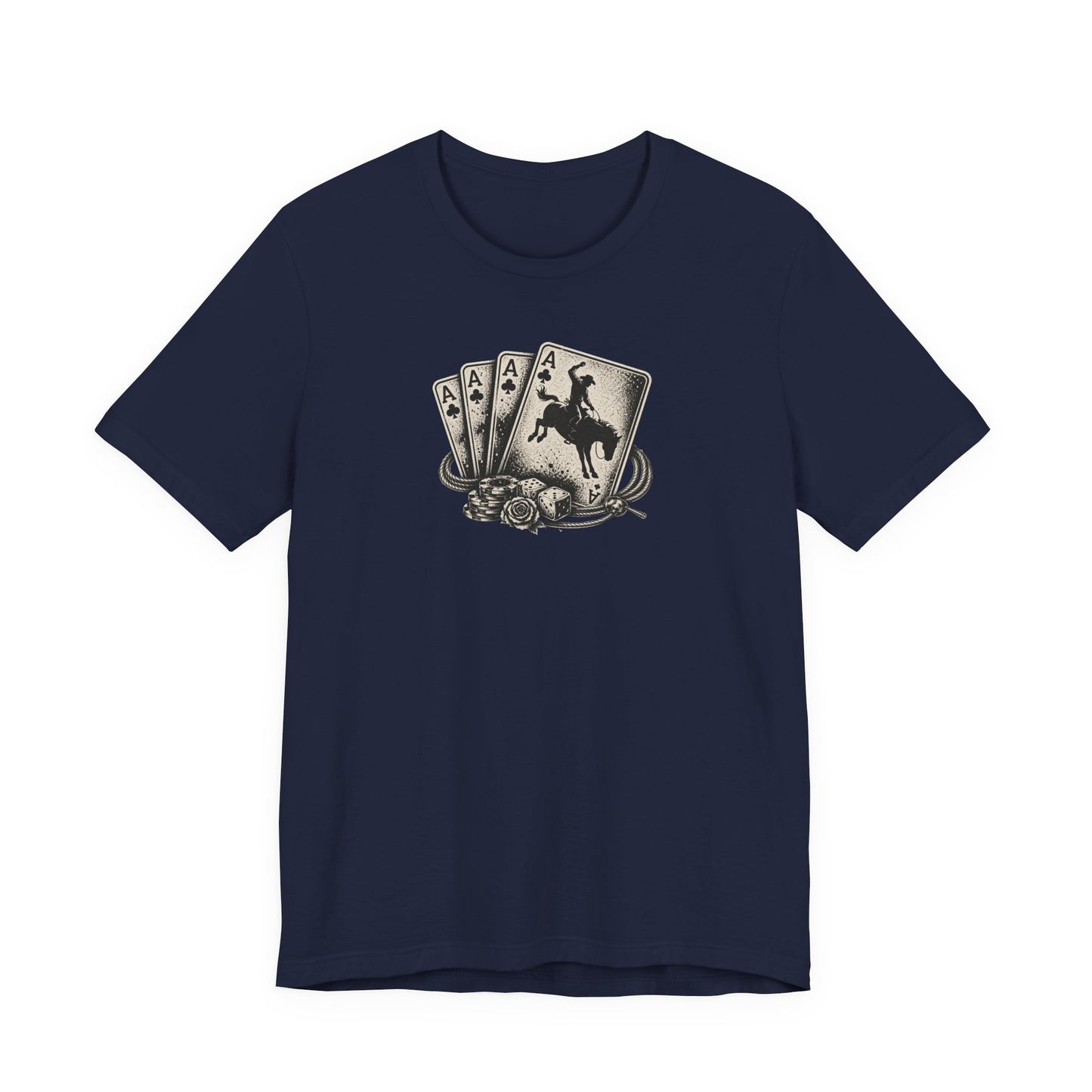 Western Rodeo Playing Cards T-Shirt– Vintage Cowboy Ace