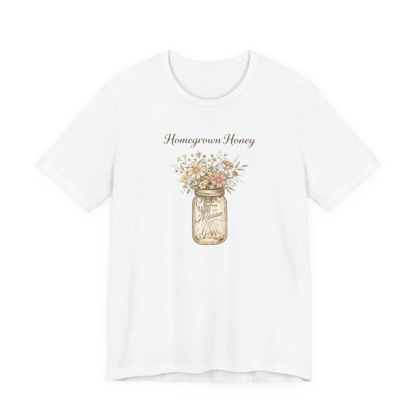 Homegrown Honey Mason Jar Floral T-Shirt