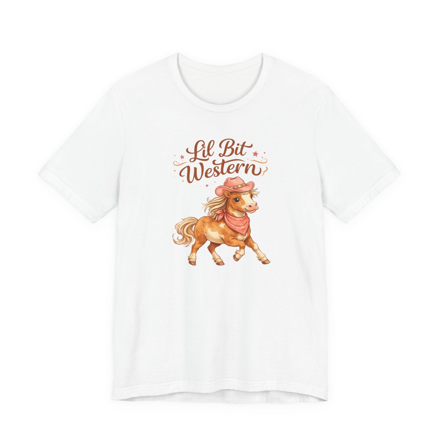 Pony Cowgirl Graphic T-Shirt— "Lil' Bit Western"
