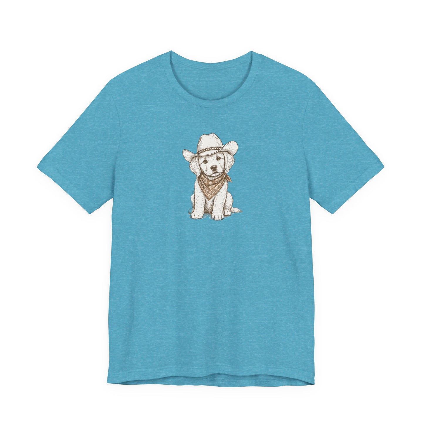 Cowboy Puppy T-Shirt — Cute Dog in Cowboy Hat & Bandana Tee