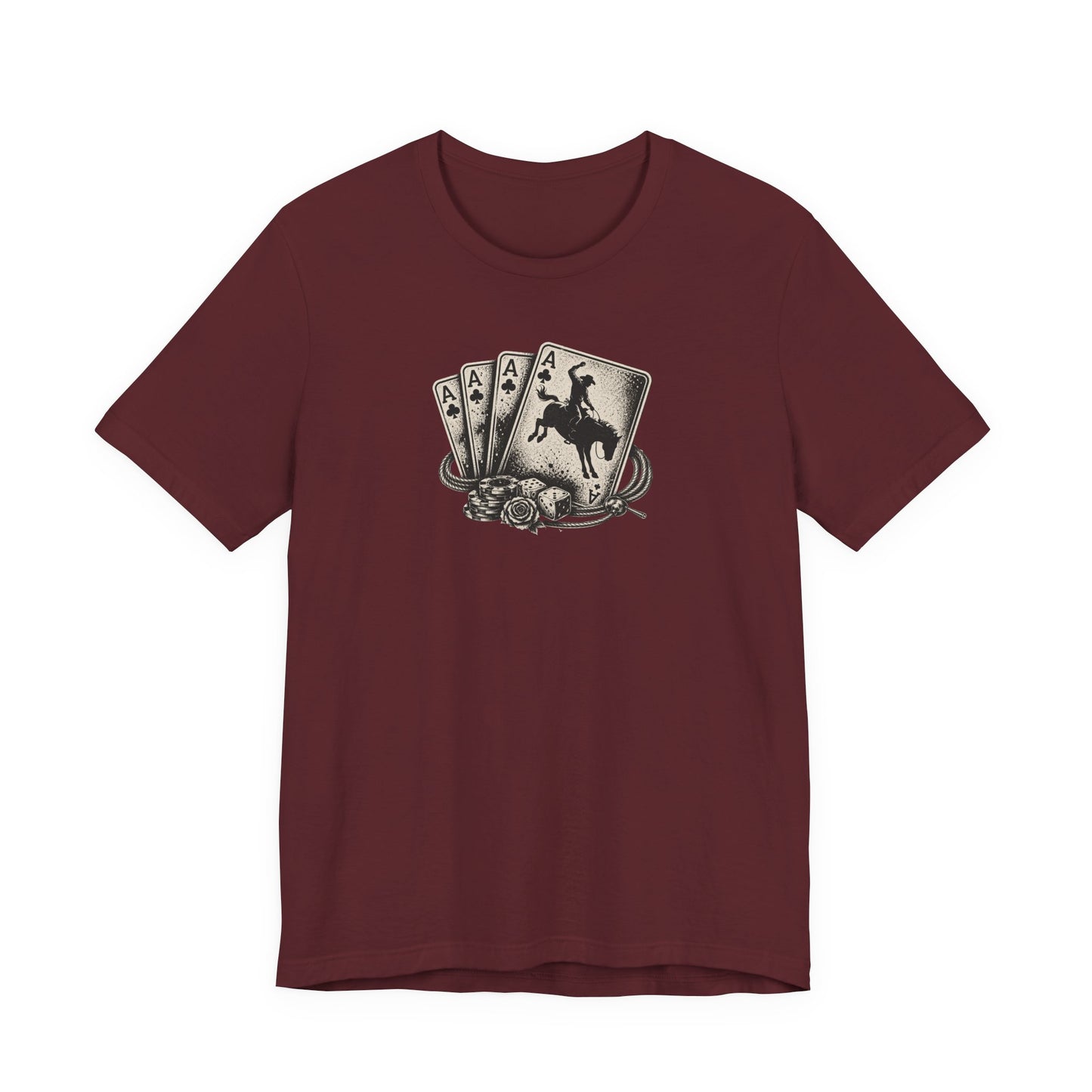 Western Rodeo Playing Cards T-Shirt– Vintage Cowboy Ace