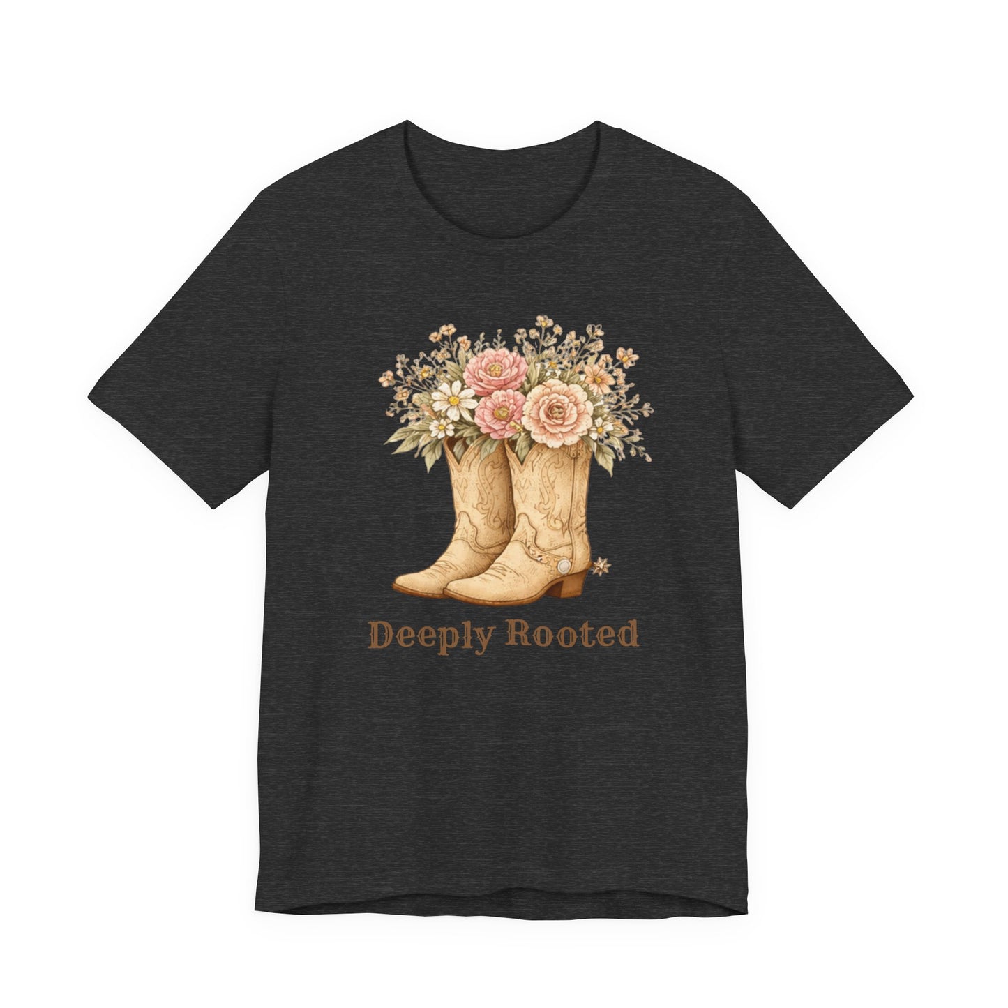 Deeply Rooted Floral Cowboy Boots T-Shirt