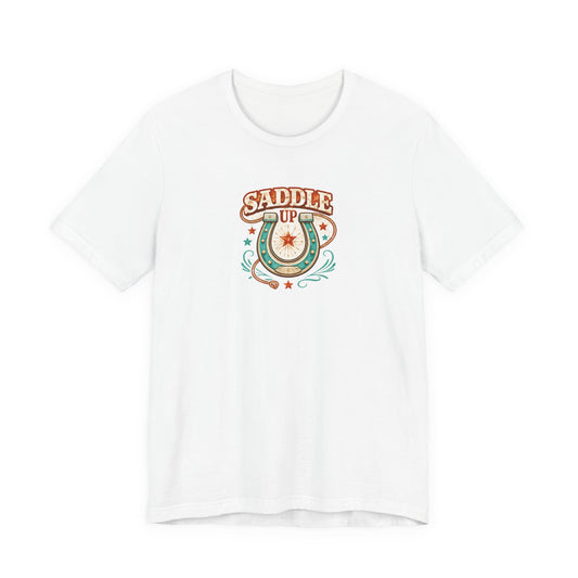 Saddle Up T-Shirt — Retro Horseshoe Western Tee