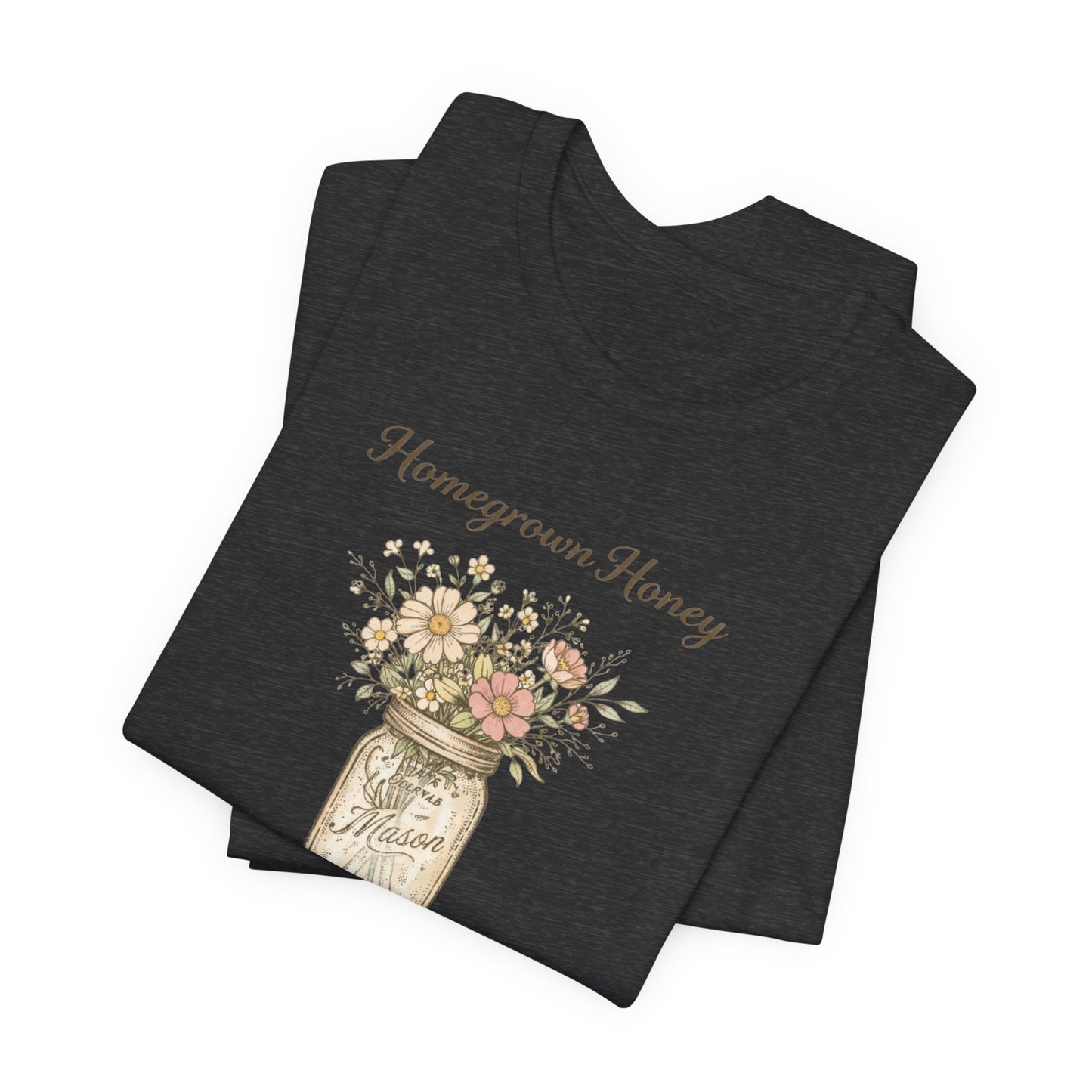 Homegrown Honey Mason Jar Floral T-Shirt