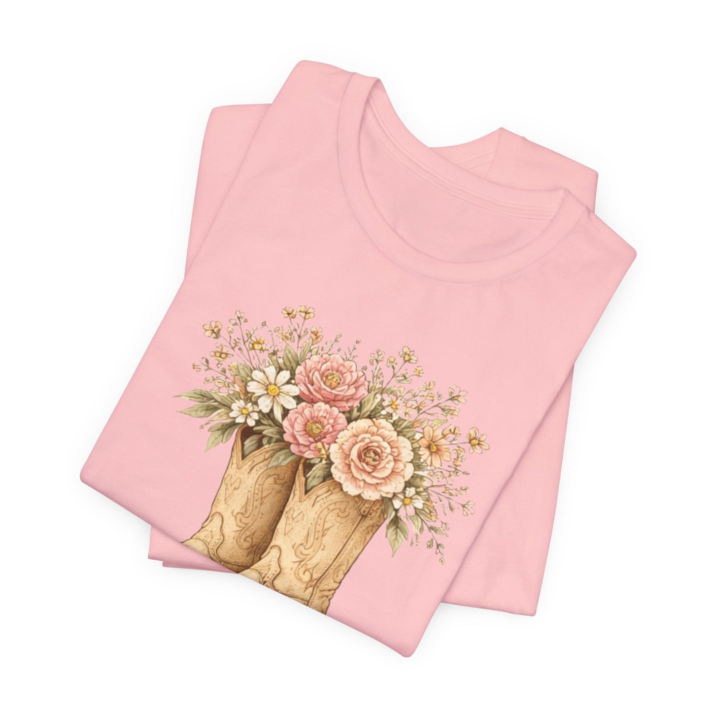 Deeply Rooted Floral Cowboy Boots T-Shirt