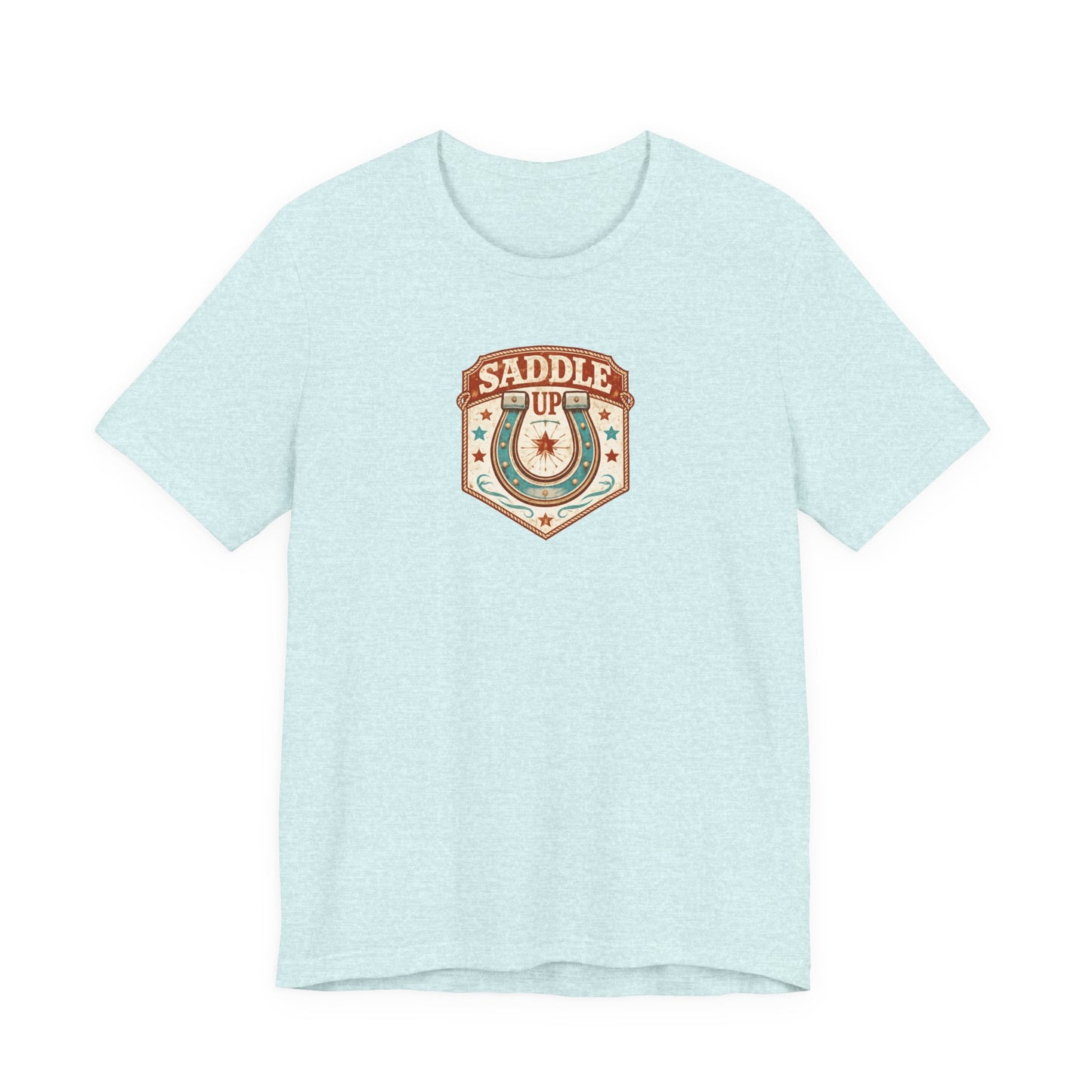 Saddle Up Vintage Western T-Shirt — Horseshoe Rodeo Tee