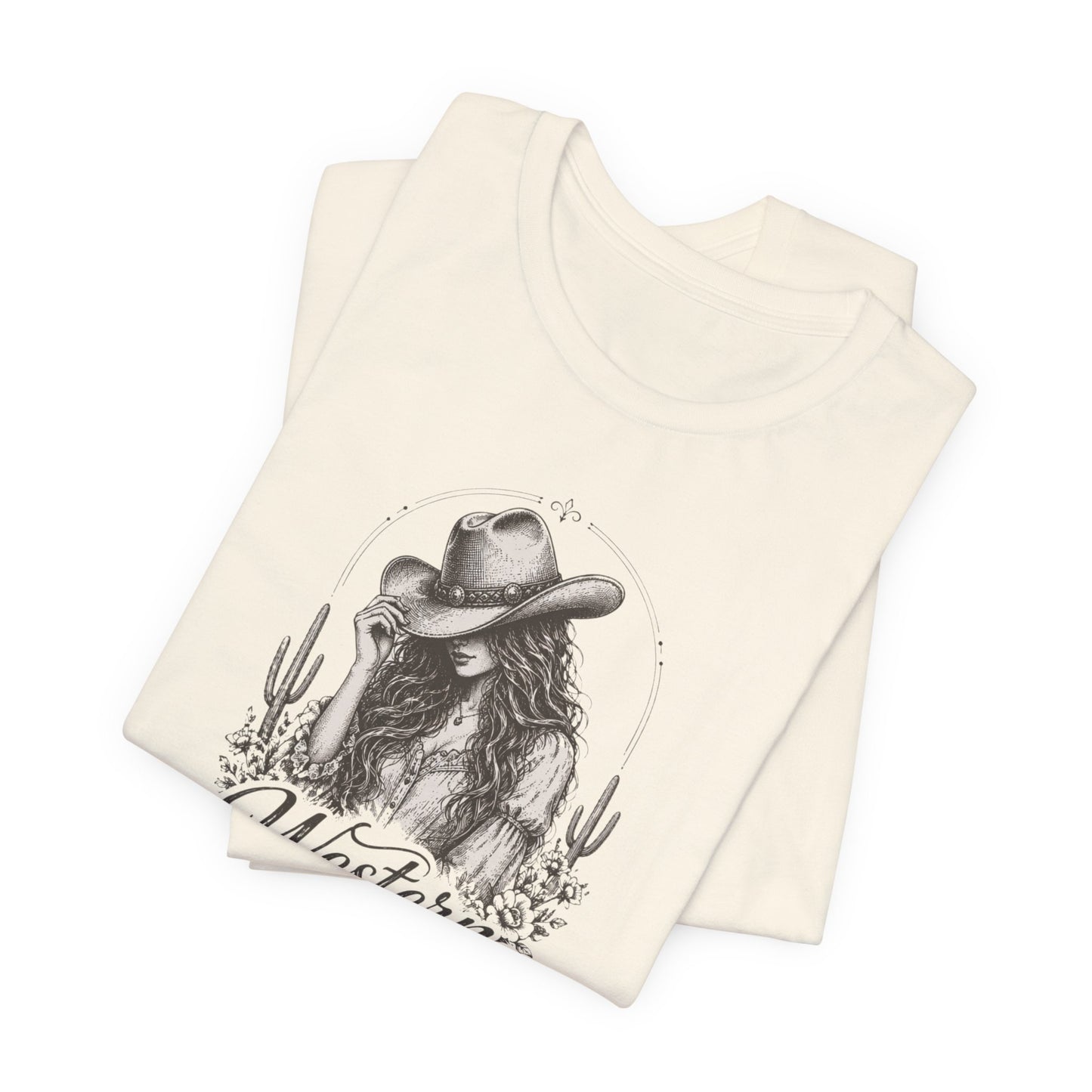 Western Belle T‑Shirt — Vintage Cowgirl Graphic Tee