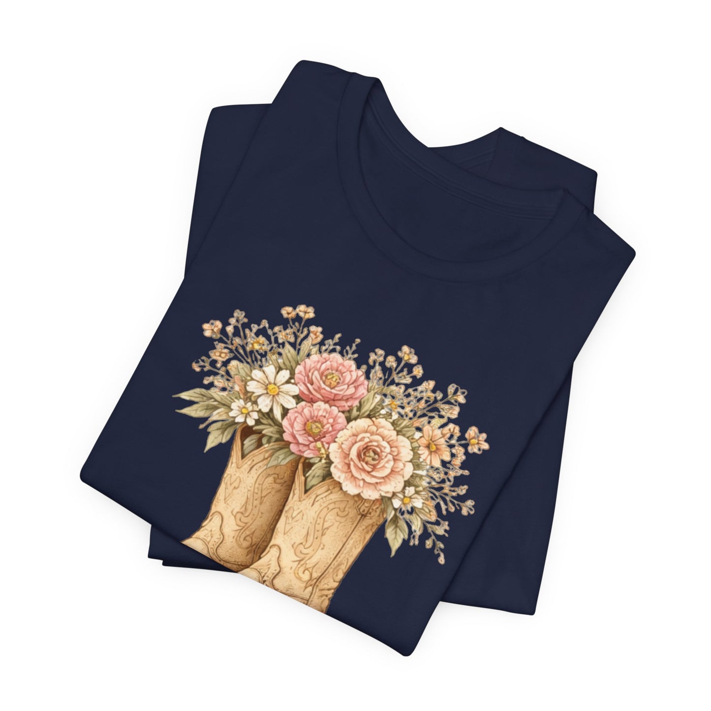Deeply Rooted Floral Cowboy Boots T-Shirt
