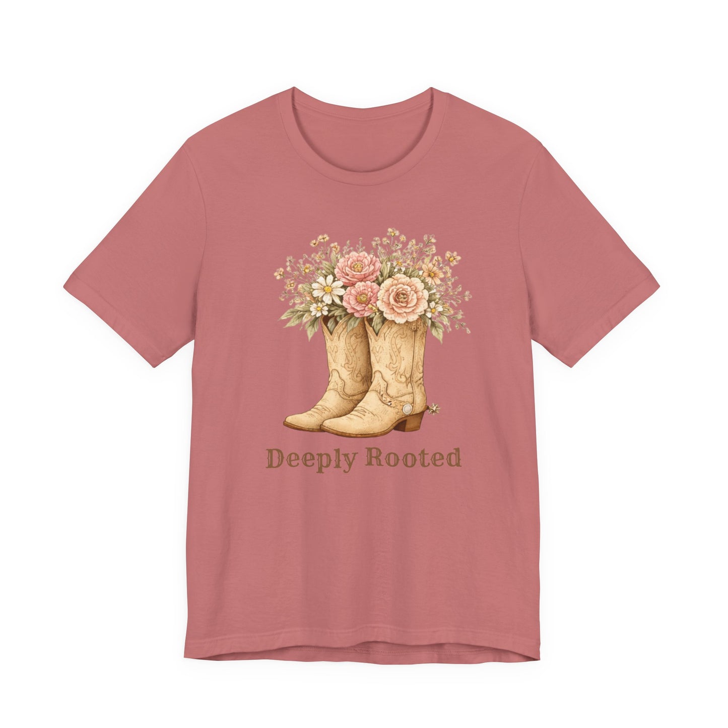 Deeply Rooted Floral Cowboy Boots T-Shirt