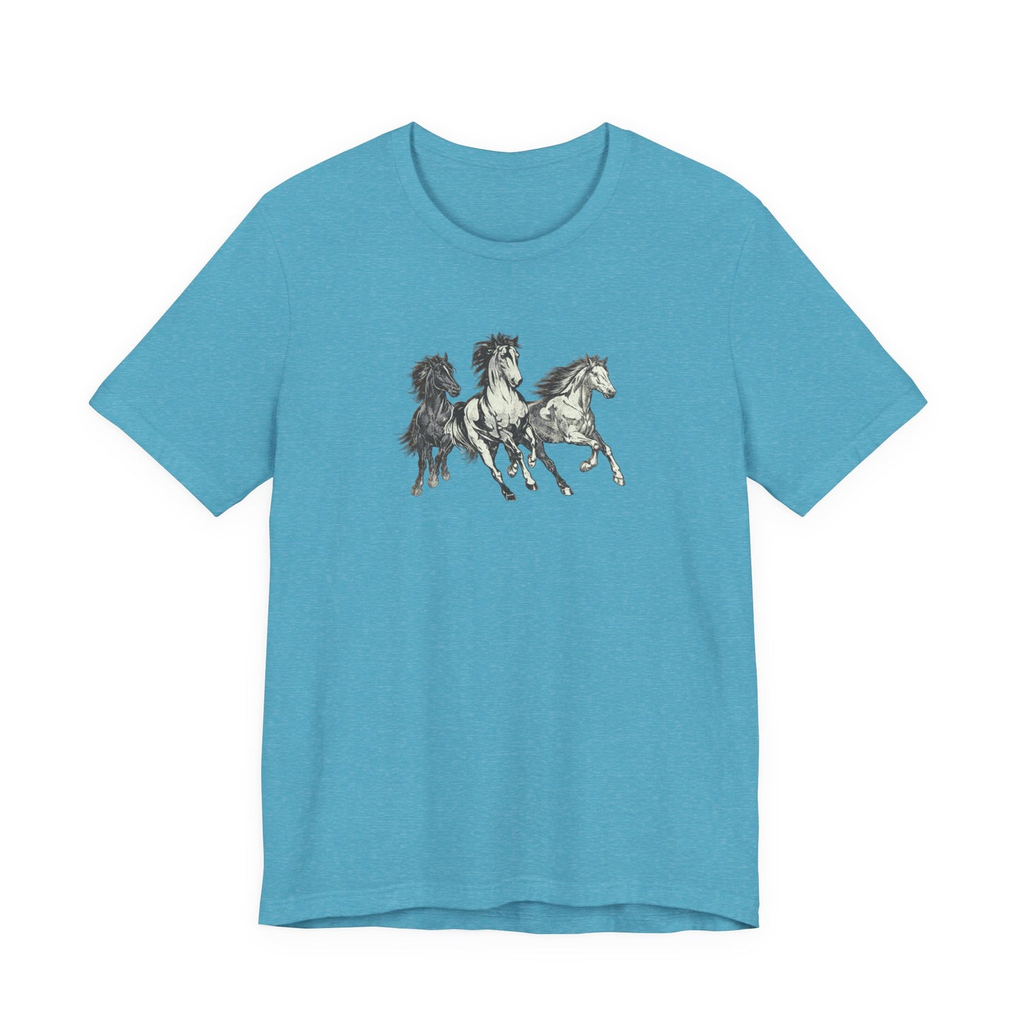 Running Horses T‑Shirt — Vintage Trio Horse Graphic Tee