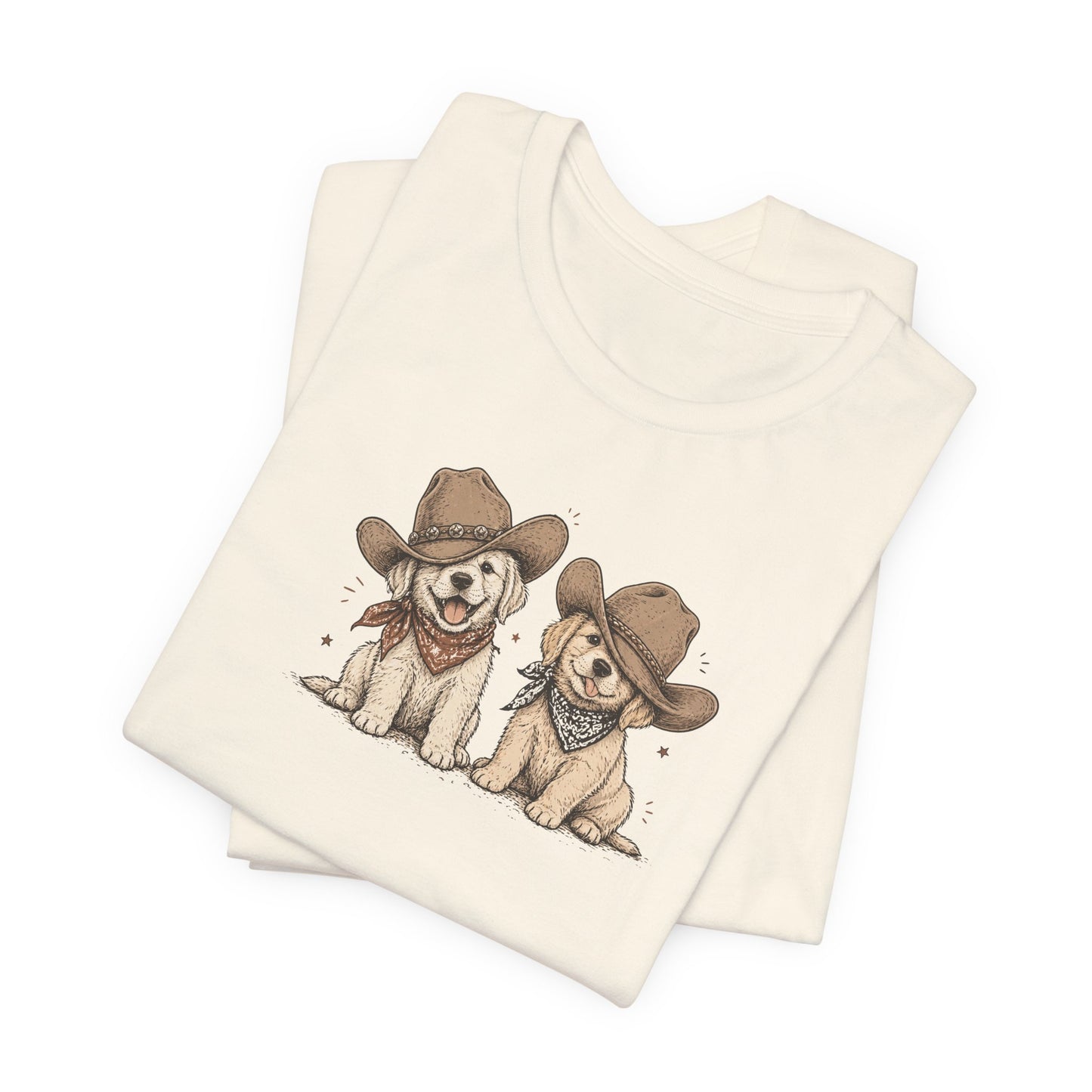 Cute Cowboy Puppies T-Shirt – Western Puppy Graphic Tee