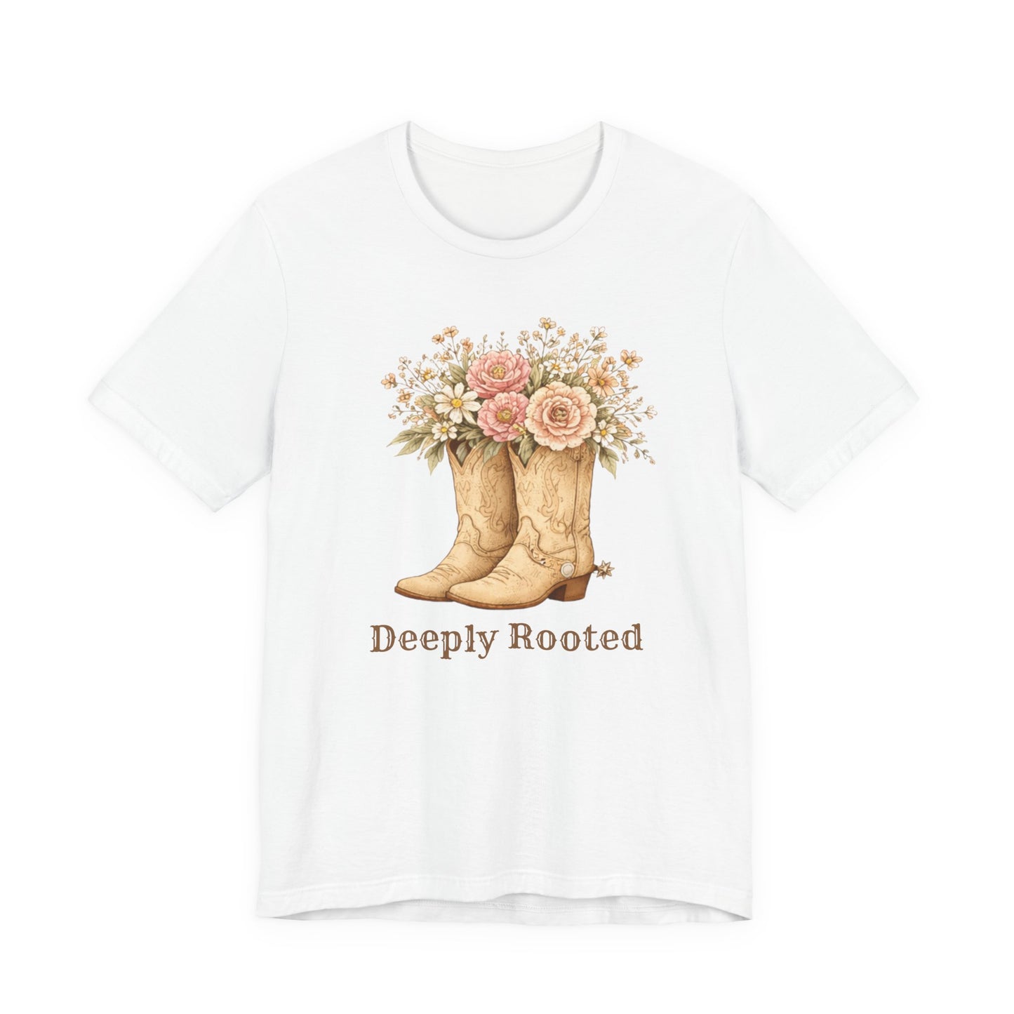 Deeply Rooted Floral Cowboy Boots T-Shirt