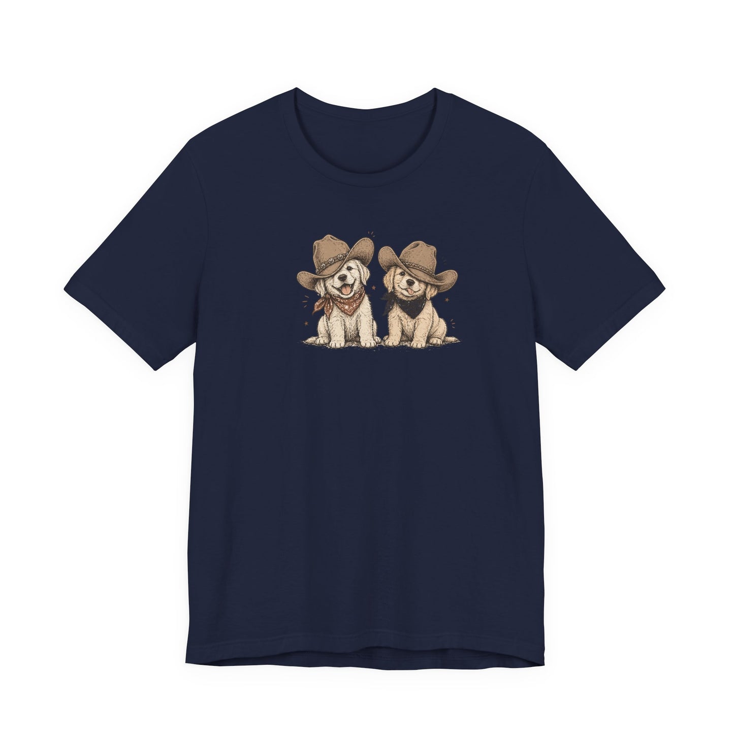 Cute Cowboy Puppies T-Shirt – Western Puppy Graphic Tee