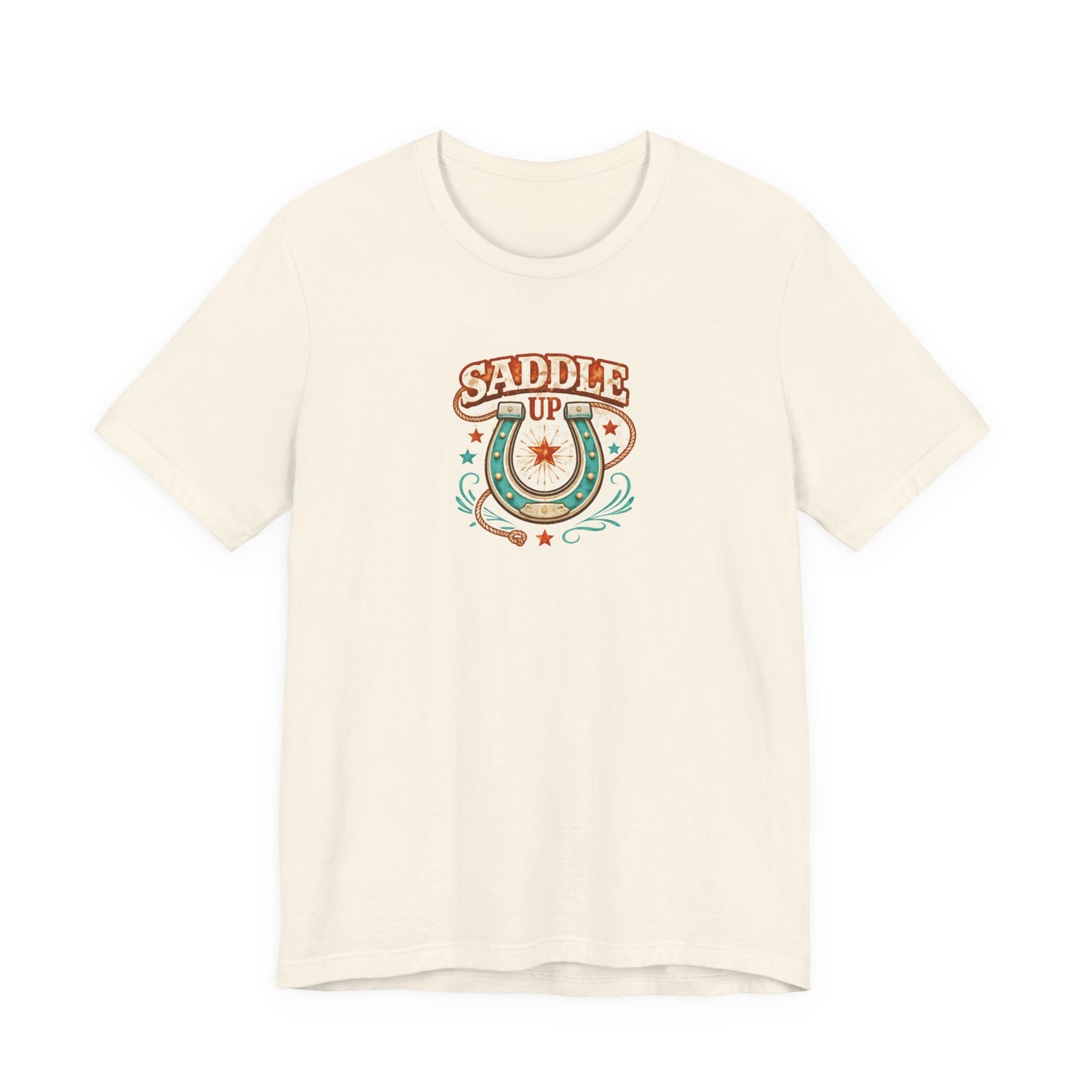Saddle Up T-Shirt — Retro Horseshoe Western Tee