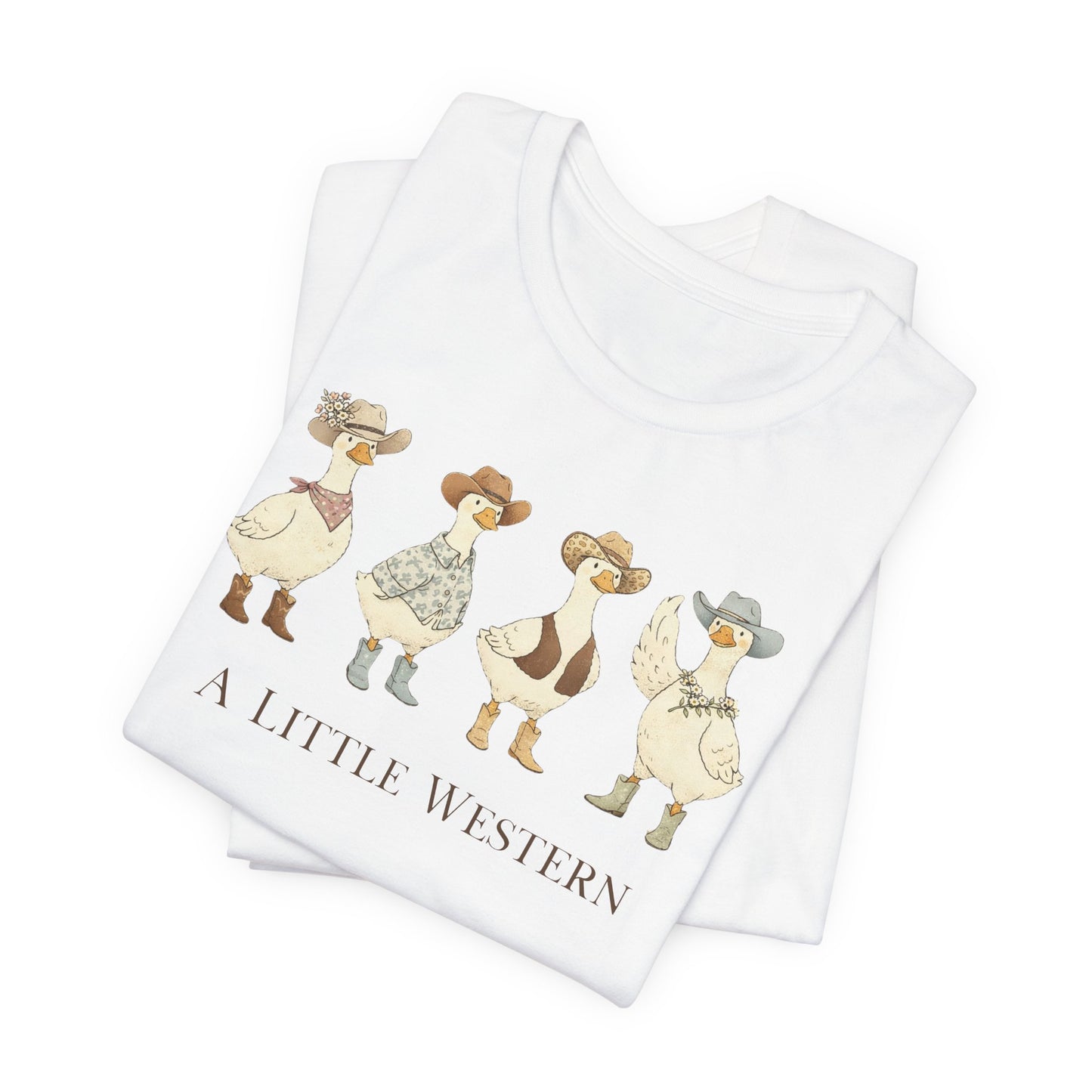 Country Ducks Graphic T-Shirt - 'A Little Western'
