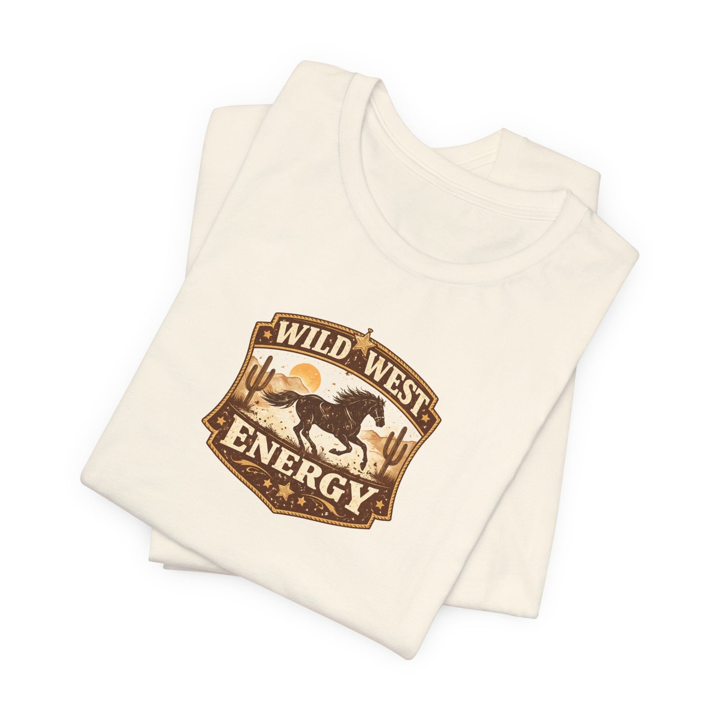 Wild West Energy T-Shirt — Retro Desert Rodeo Graphic Tee