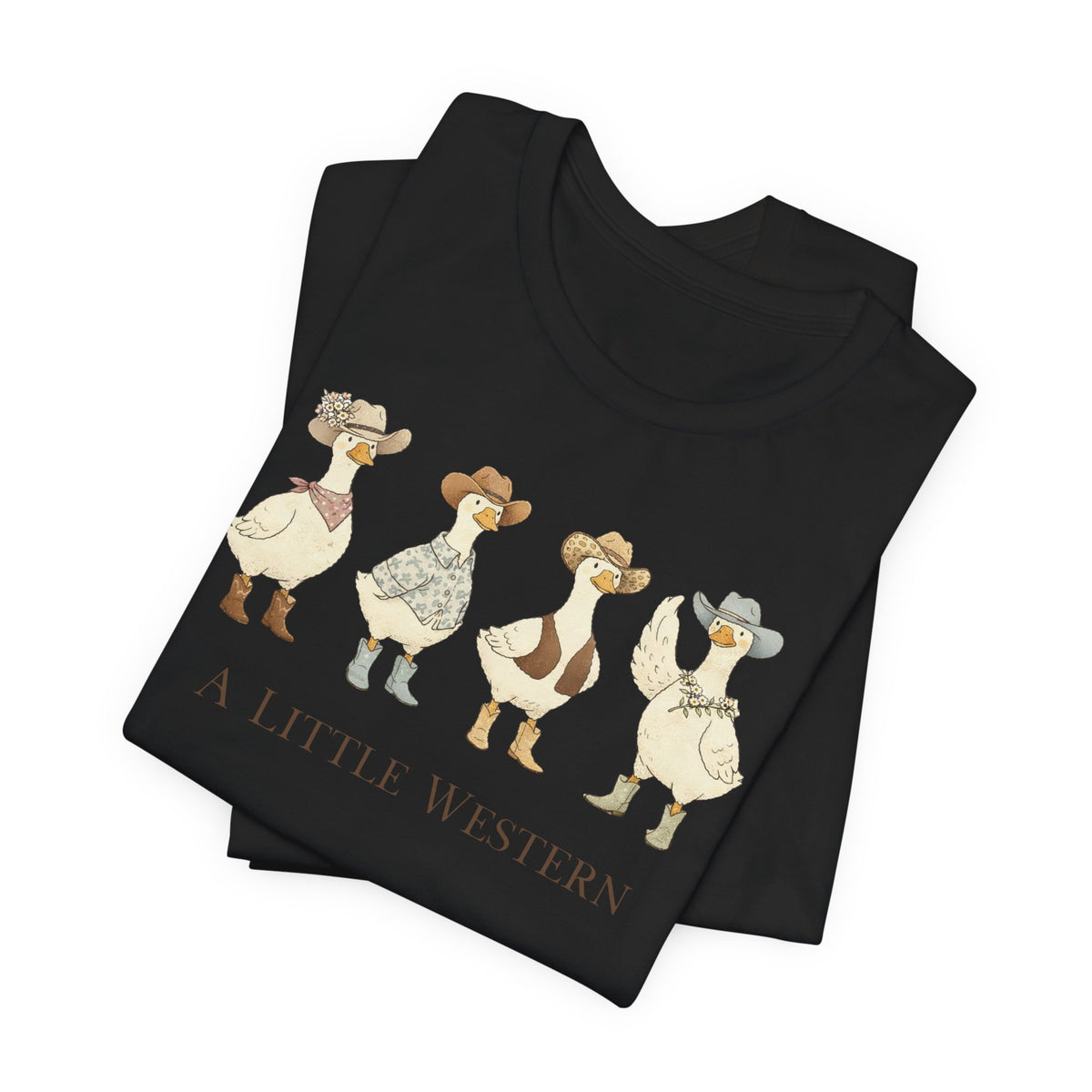 Country Ducks Graphic T-Shirt - 'A Little Western'
