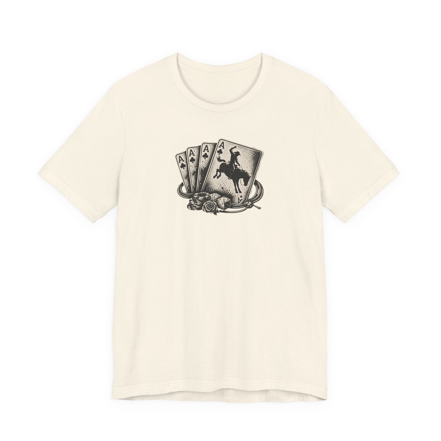 Western Rodeo Playing Cards T-Shirt– Vintage Cowboy Ace