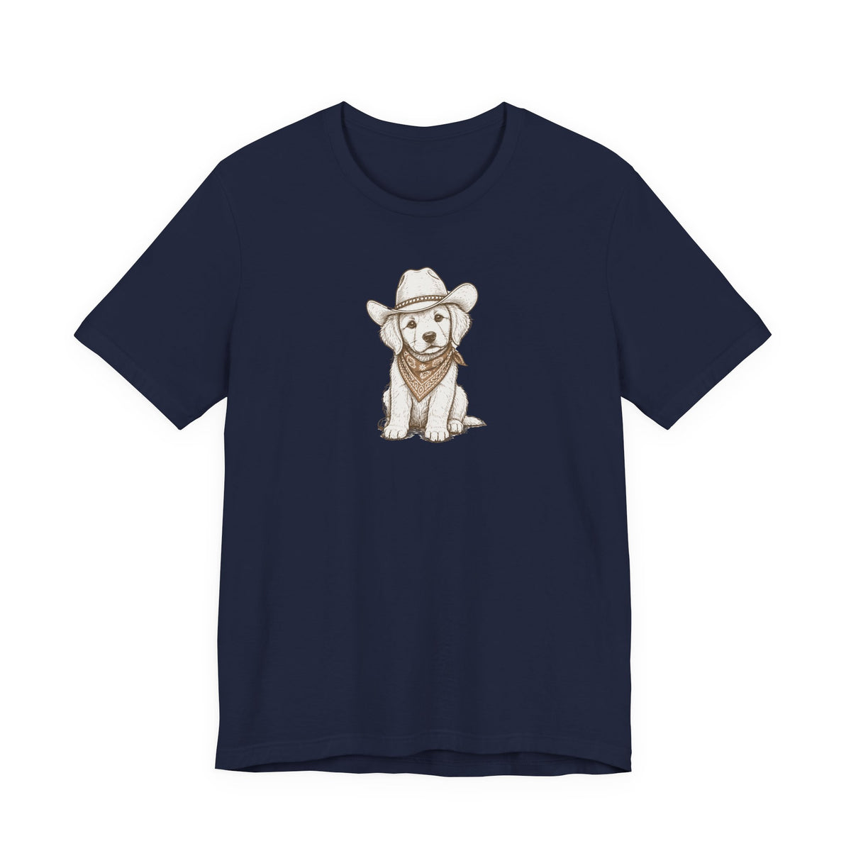 Cowboy Puppy T-Shirt — Cute Dog in Cowboy Hat & Bandana Tee