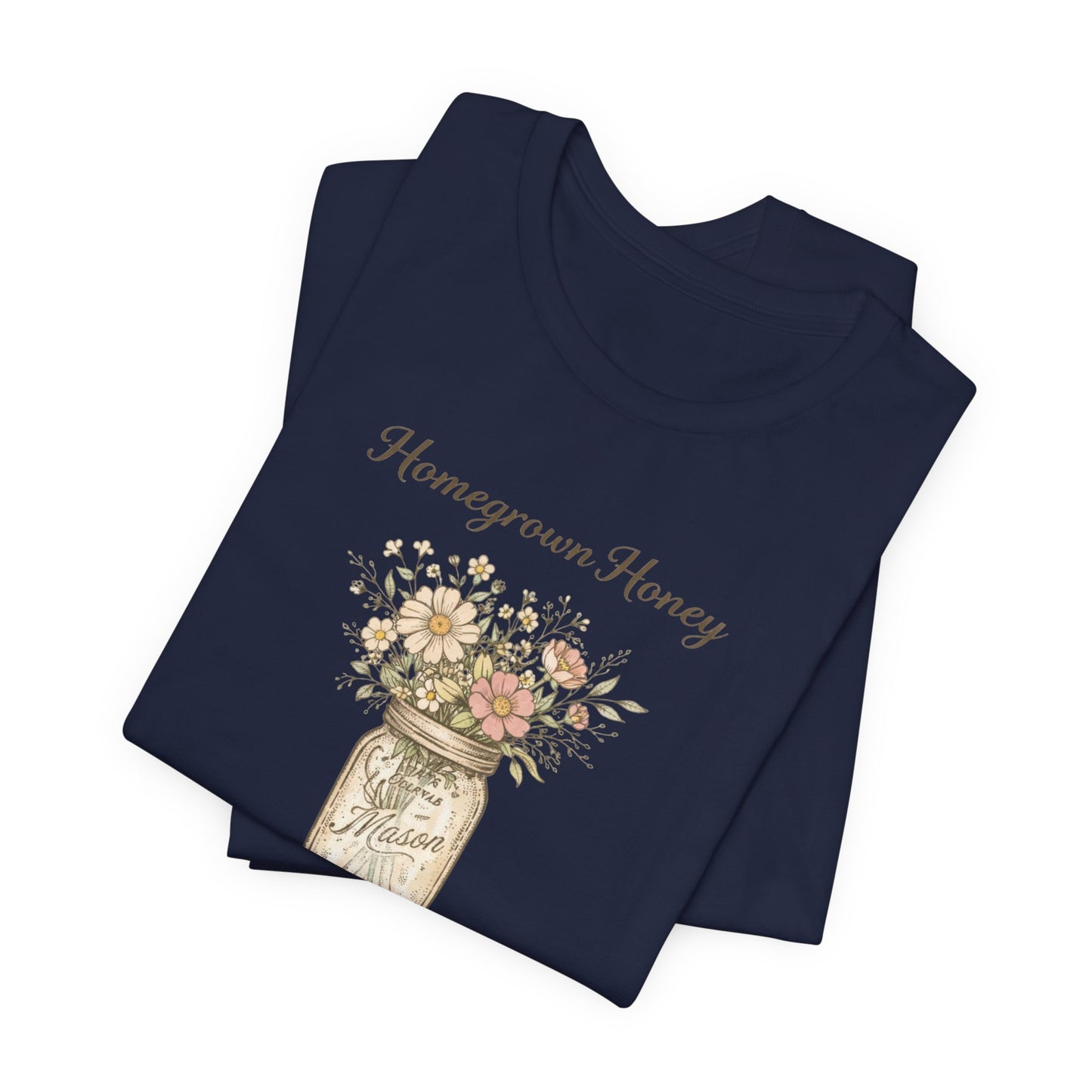Homegrown Honey Mason Jar Floral T-Shirt