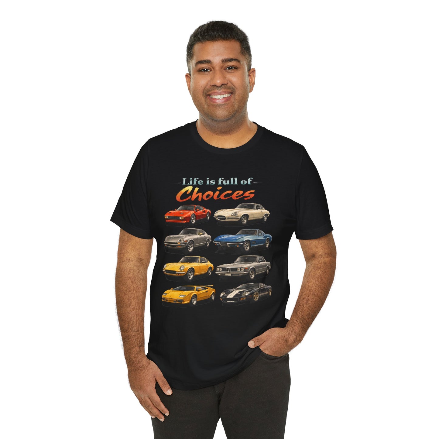 Vintage Sports Cars T-Shirt- "Life is Full of Choices"