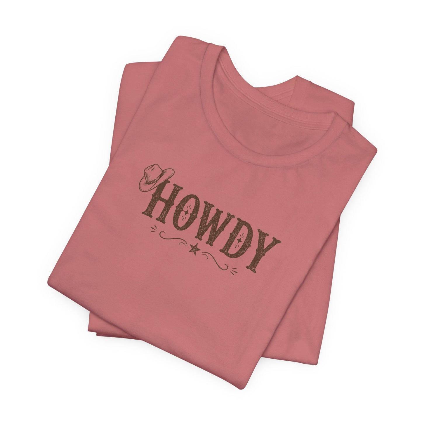 Howdy Western Graphic T‑Shirt— Vintage Cowboy Greeting T‑Shirt