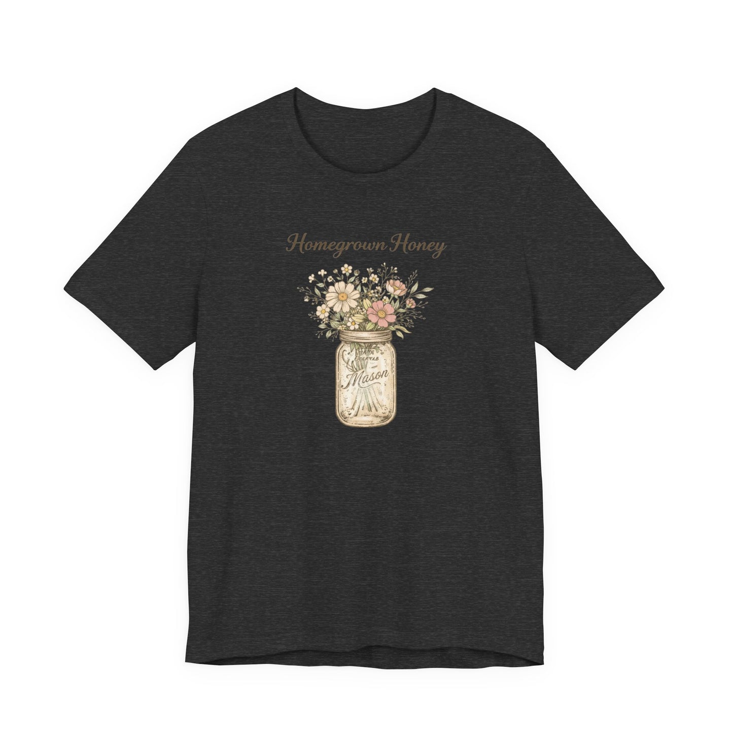 Homegrown Honey Mason Jar Floral T-Shirt