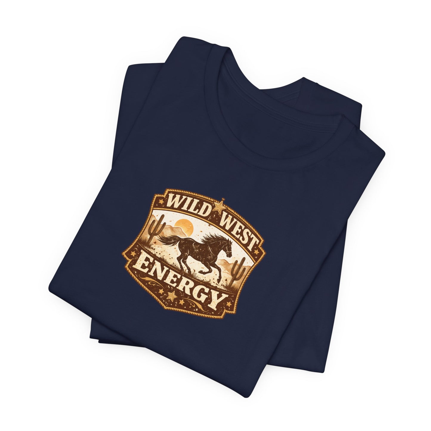Wild West Energy T-Shirt — Retro Desert Rodeo Graphic Tee