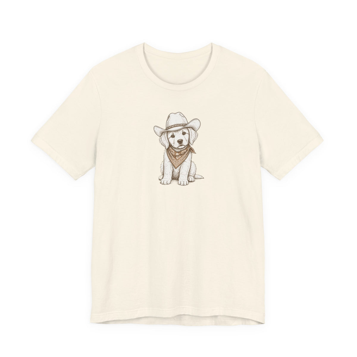 Cowboy Puppy T-Shirt — Cute Dog in Cowboy Hat & Bandana Tee