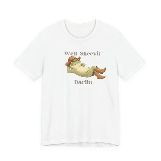Frog Relaxing Graphic Shirt — "Well Sheeyit Darlin"