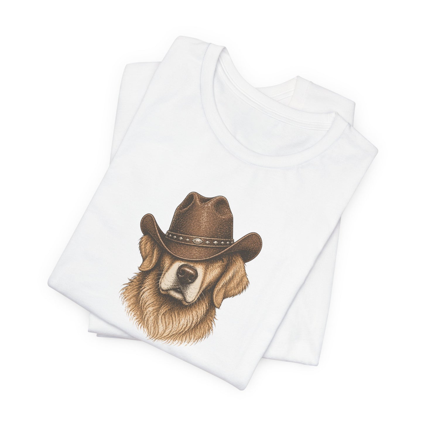 Cowboy Golden Retriever T‑Shirt — Dog Lover Western Tee