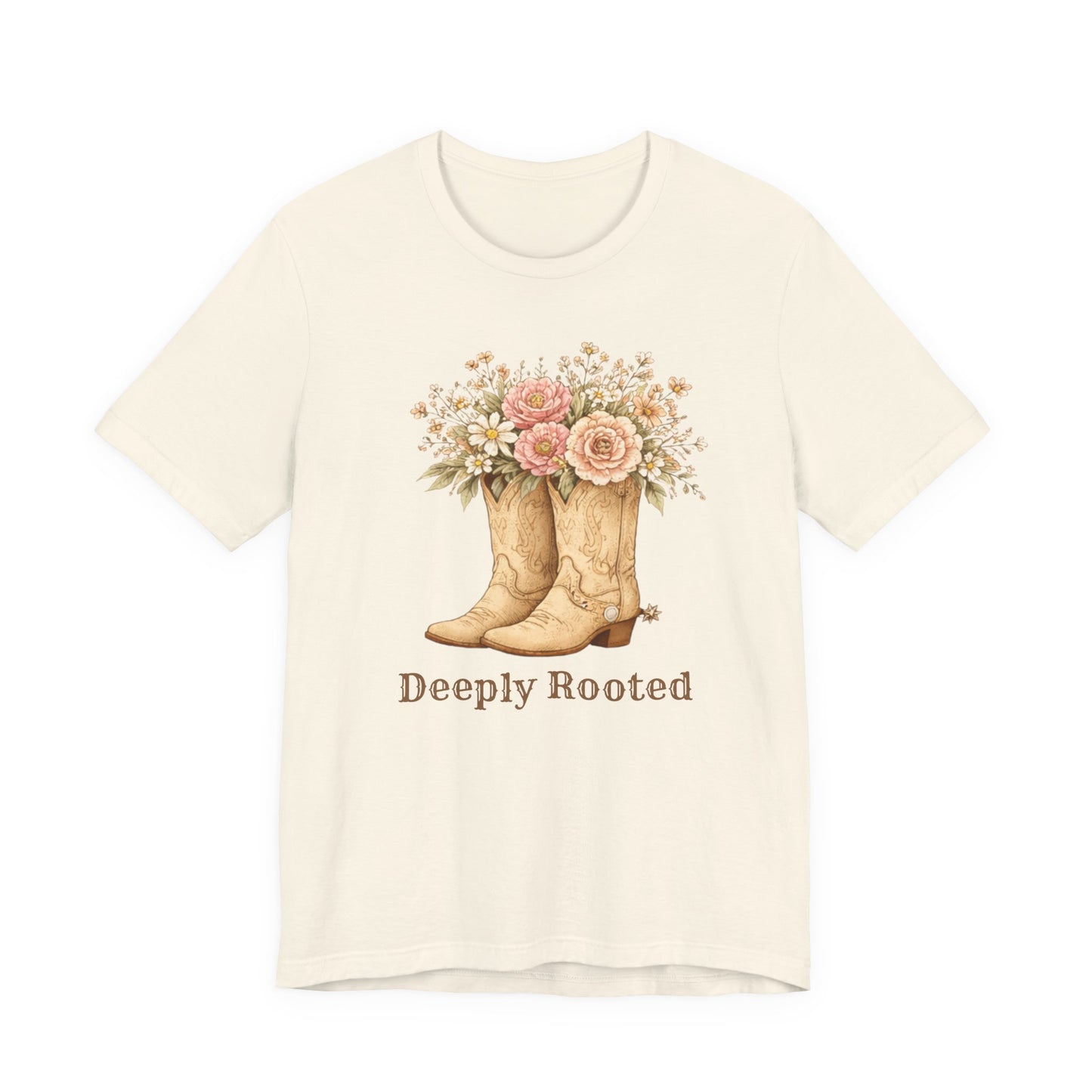 Deeply Rooted Floral Cowboy Boots T-Shirt