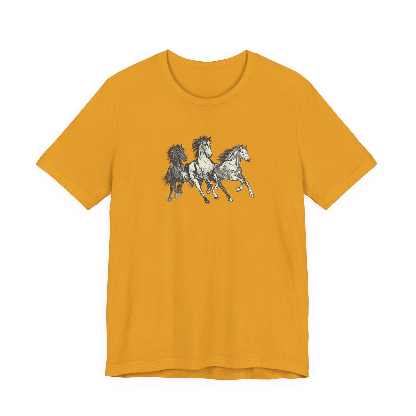 Running Horses T‑Shirt — Vintage Trio Horse Graphic Tee