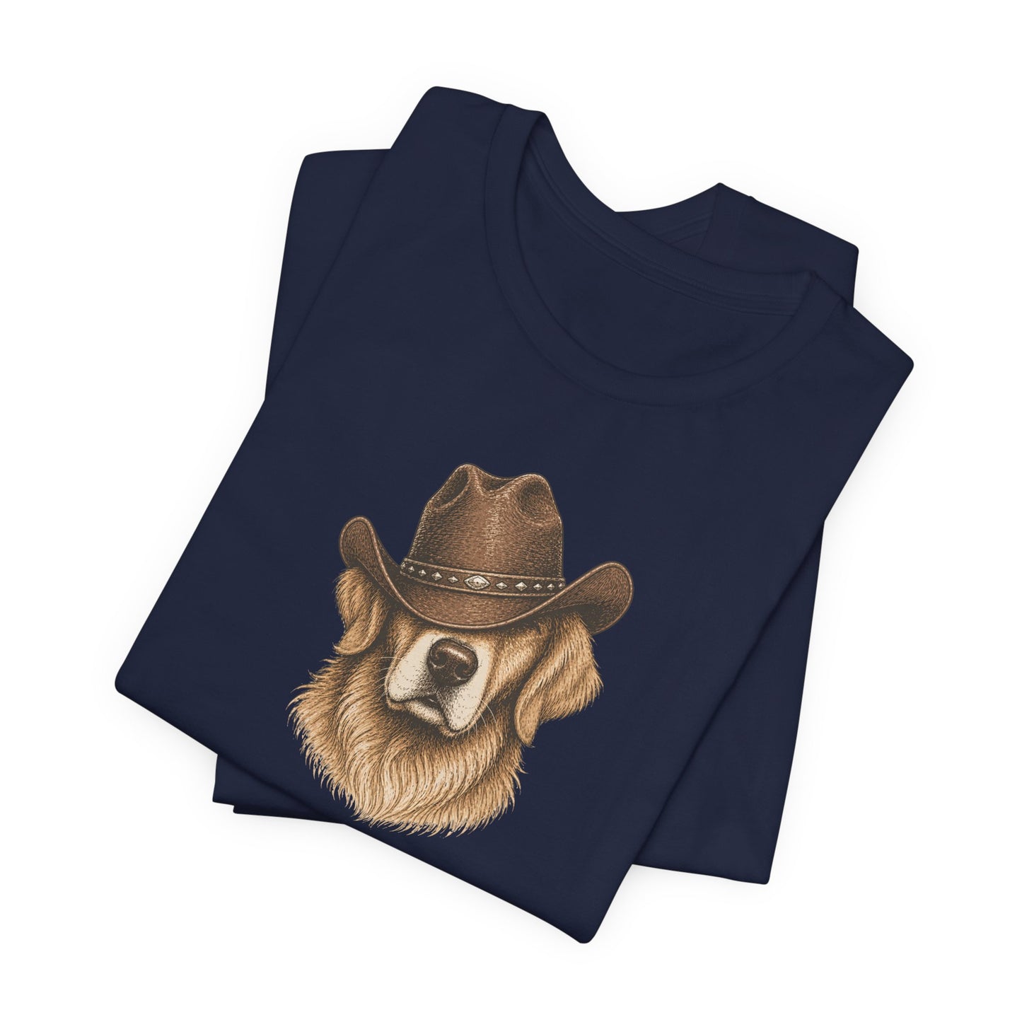Cowboy Golden Retriever T‑Shirt — Dog Lover Western Tee