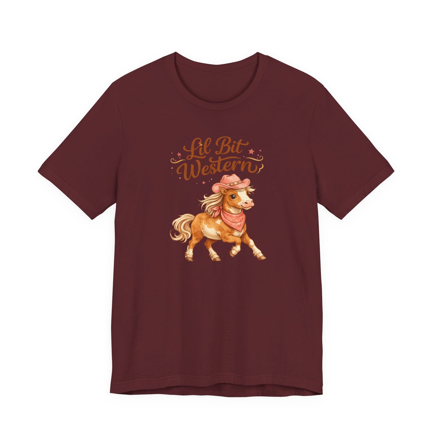 Pony Cowgirl Graphic T-Shirt— "Lil' Bit Western"