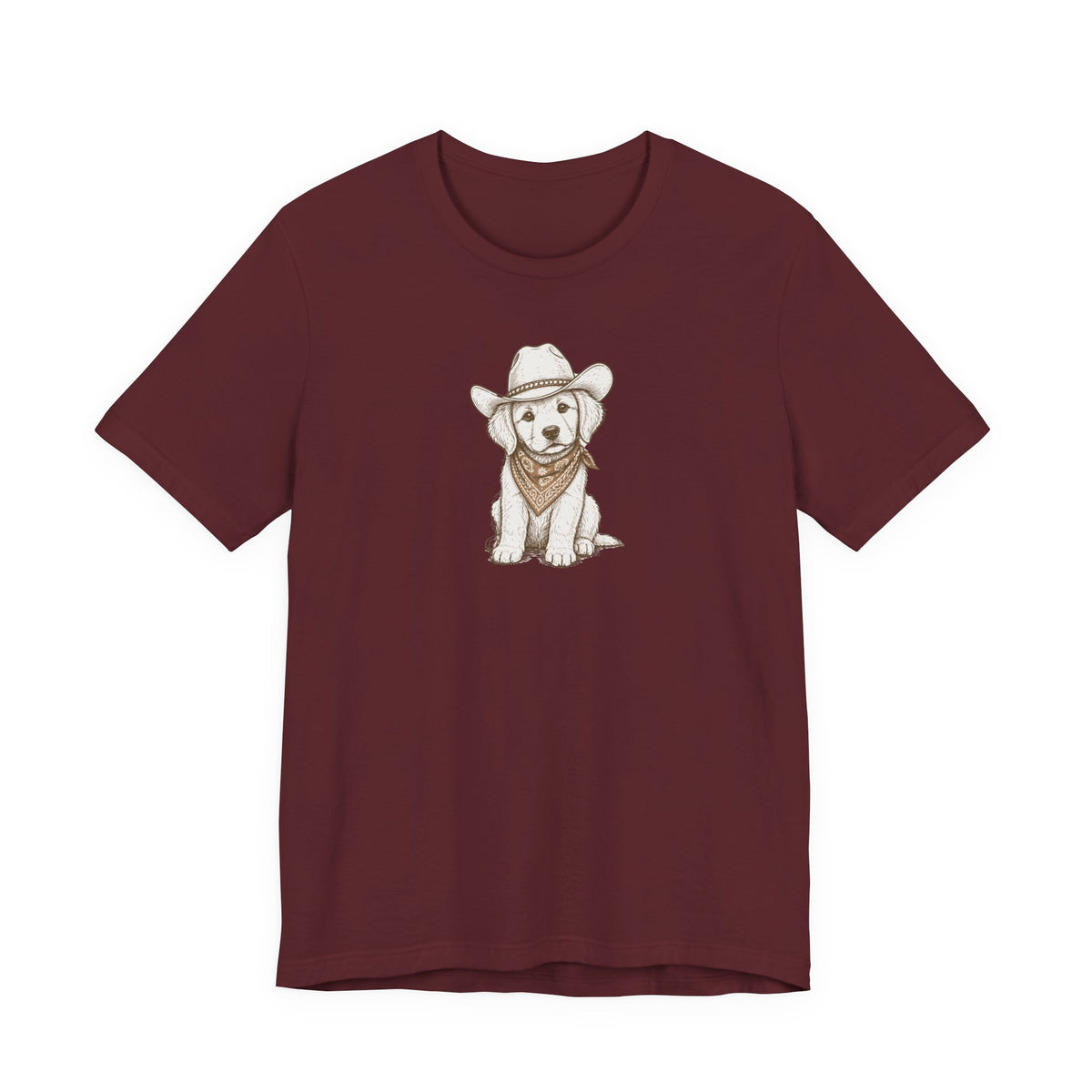Cowboy Puppy T-Shirt — Cute Dog in Cowboy Hat & Bandana Tee