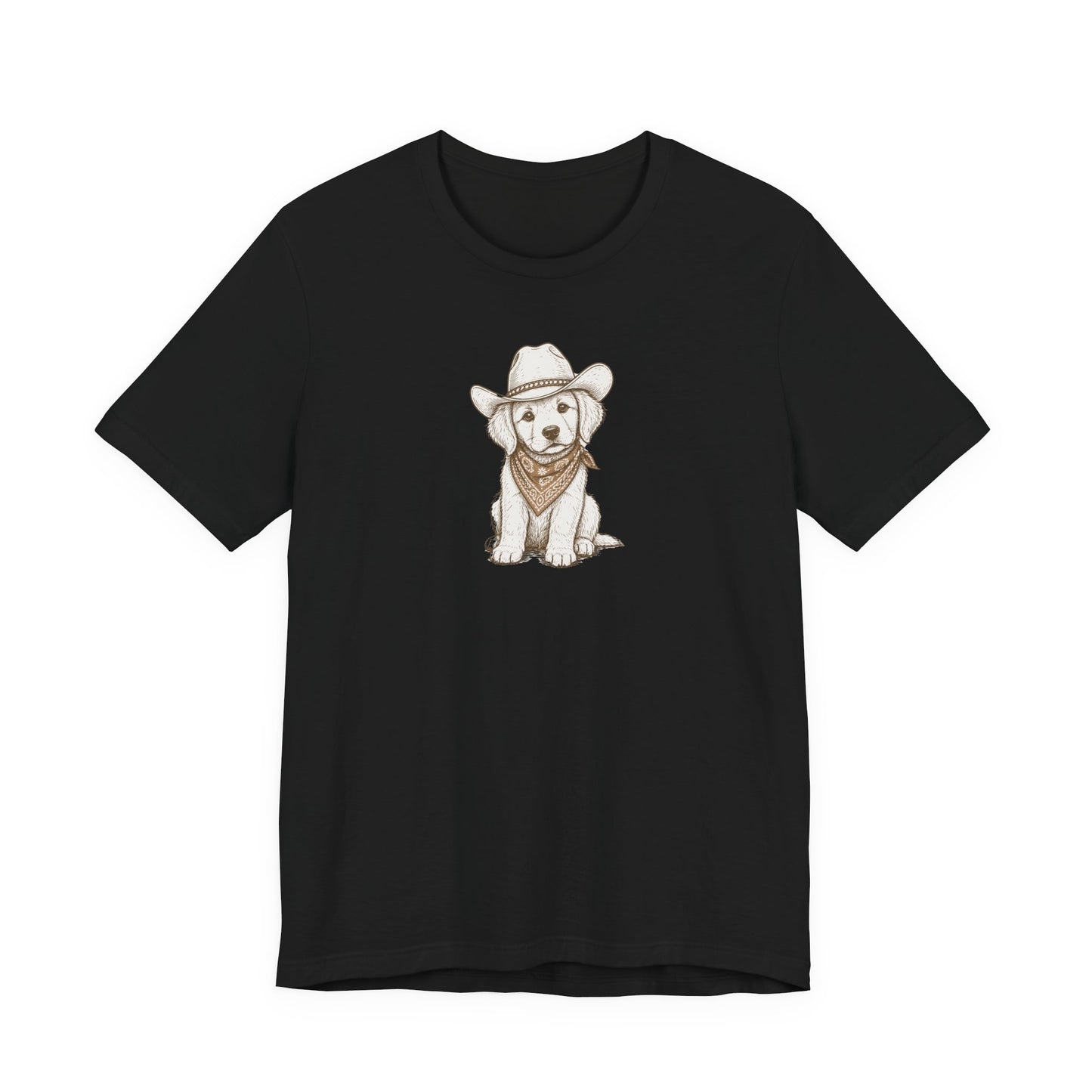 Cowboy Puppy T-Shirt — Cute Dog in Cowboy Hat & Bandana Tee