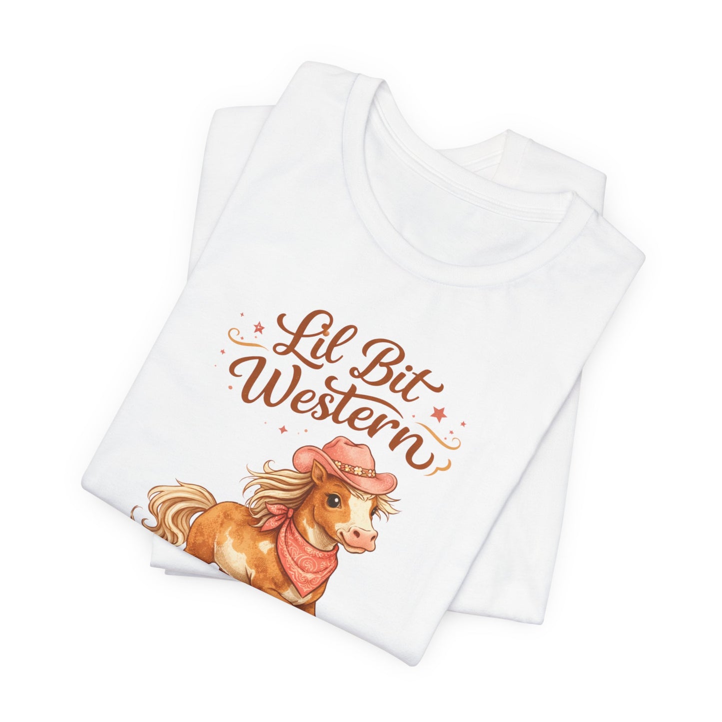 Pony Cowgirl Graphic T-Shirt— "Lil' Bit Western"