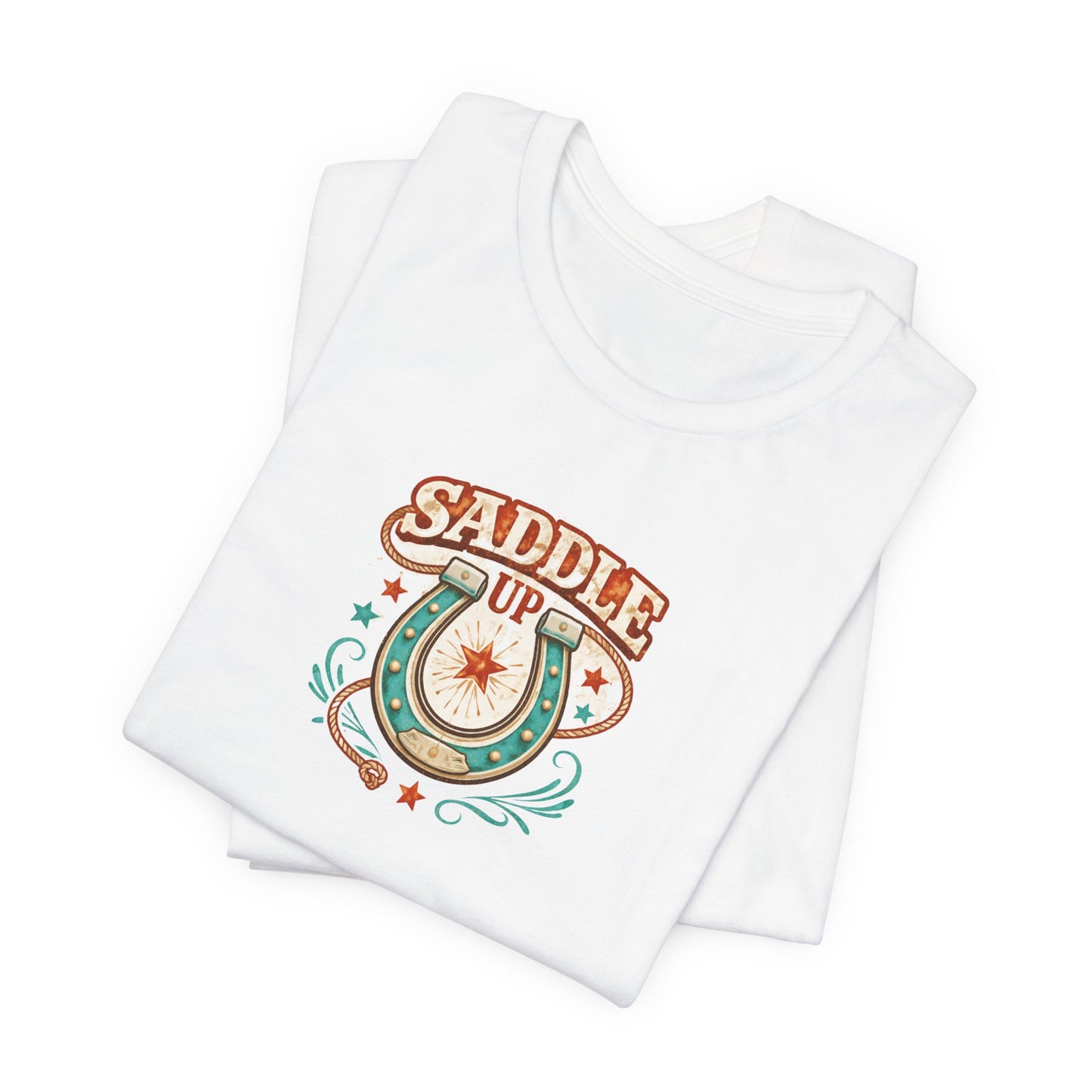 Saddle Up T-Shirt — Retro Horseshoe Western Tee