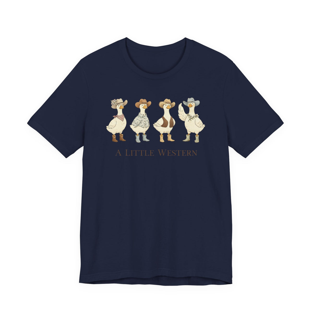 Country Ducks Graphic T-Shirt - 'A Little Western'