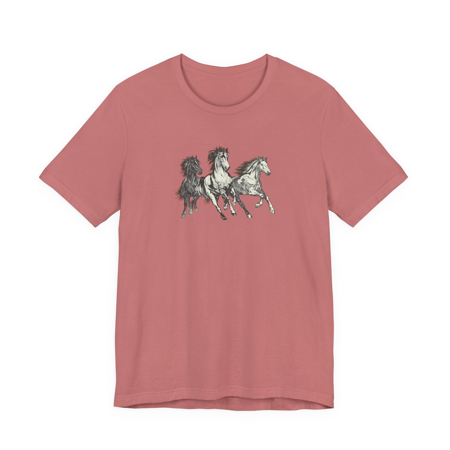 Running Horses T‑Shirt — Vintage Trio Horse Graphic Tee