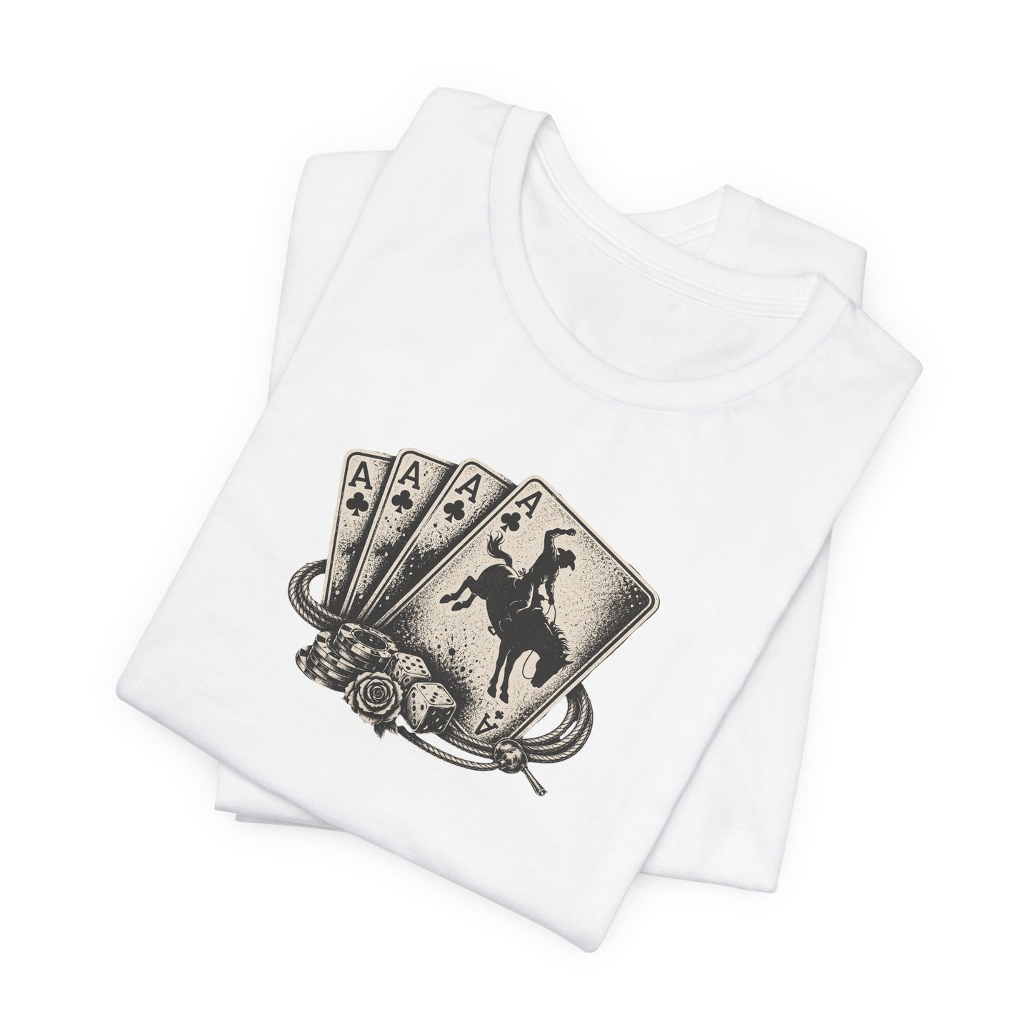 Western Rodeo Playing Cards T-Shirt– Vintage Cowboy Ace
