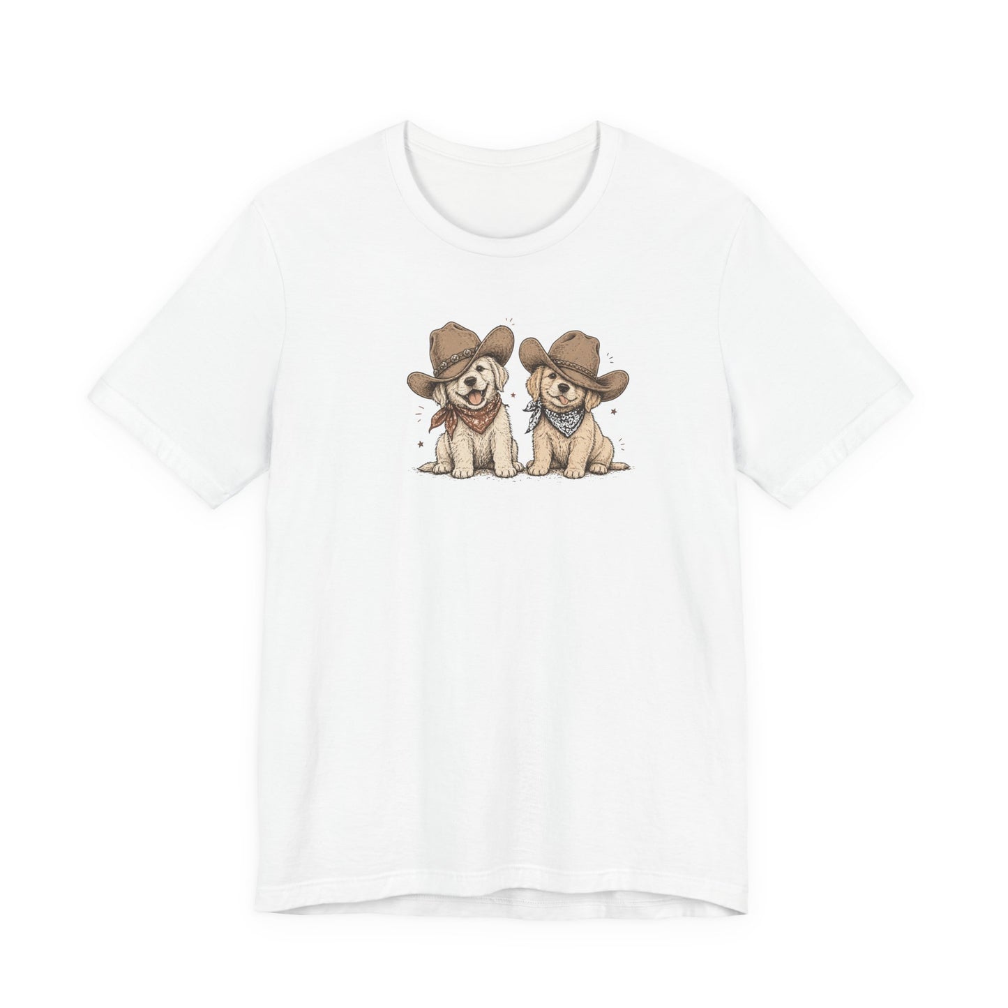 Cute Cowboy Puppies T-Shirt – Western Puppy Graphic Tee