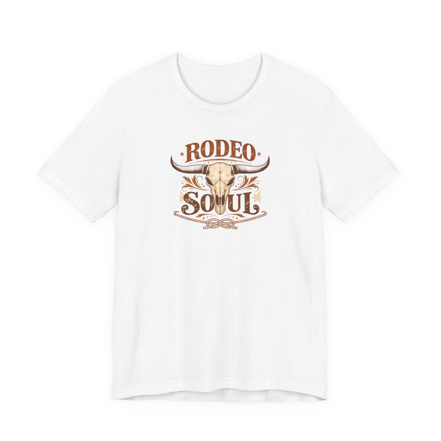 Rodeo Soul T-Shirt — Western Longhorn Skull Graphic Tee