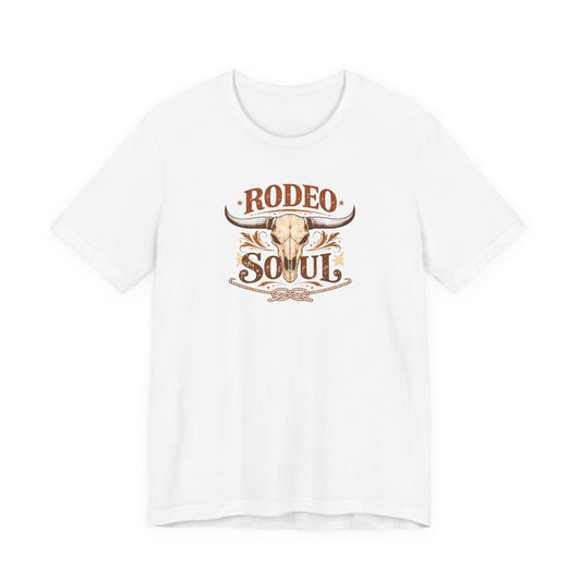 Rodeo Soul T-Shirt — Western Longhorn Skull Graphic Tee