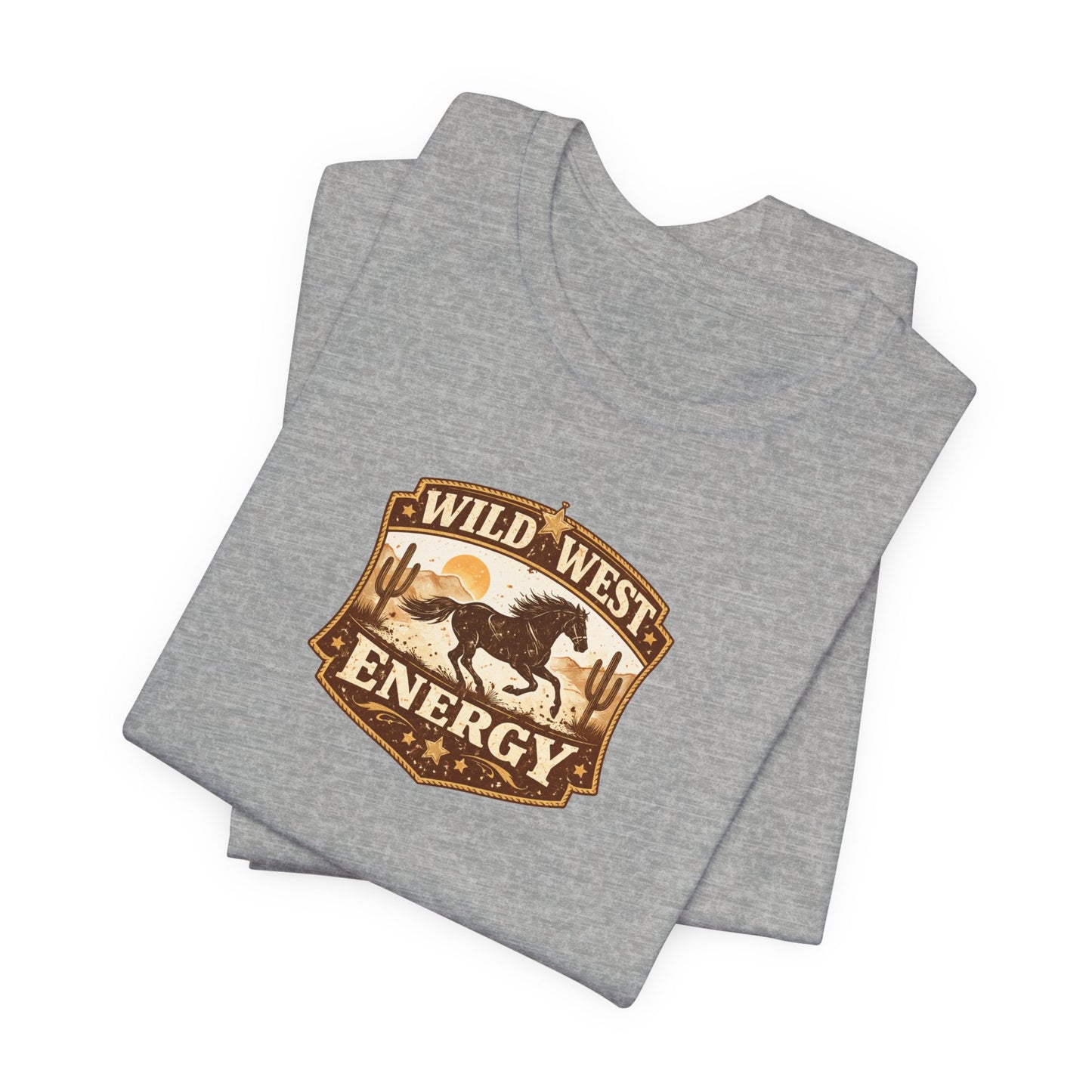 Wild West Energy T-Shirt — Retro Desert Rodeo Graphic Tee