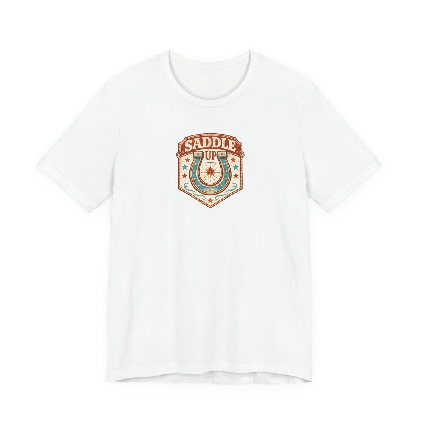 Saddle Up Vintage Western T-Shirt — Horseshoe Rodeo Tee