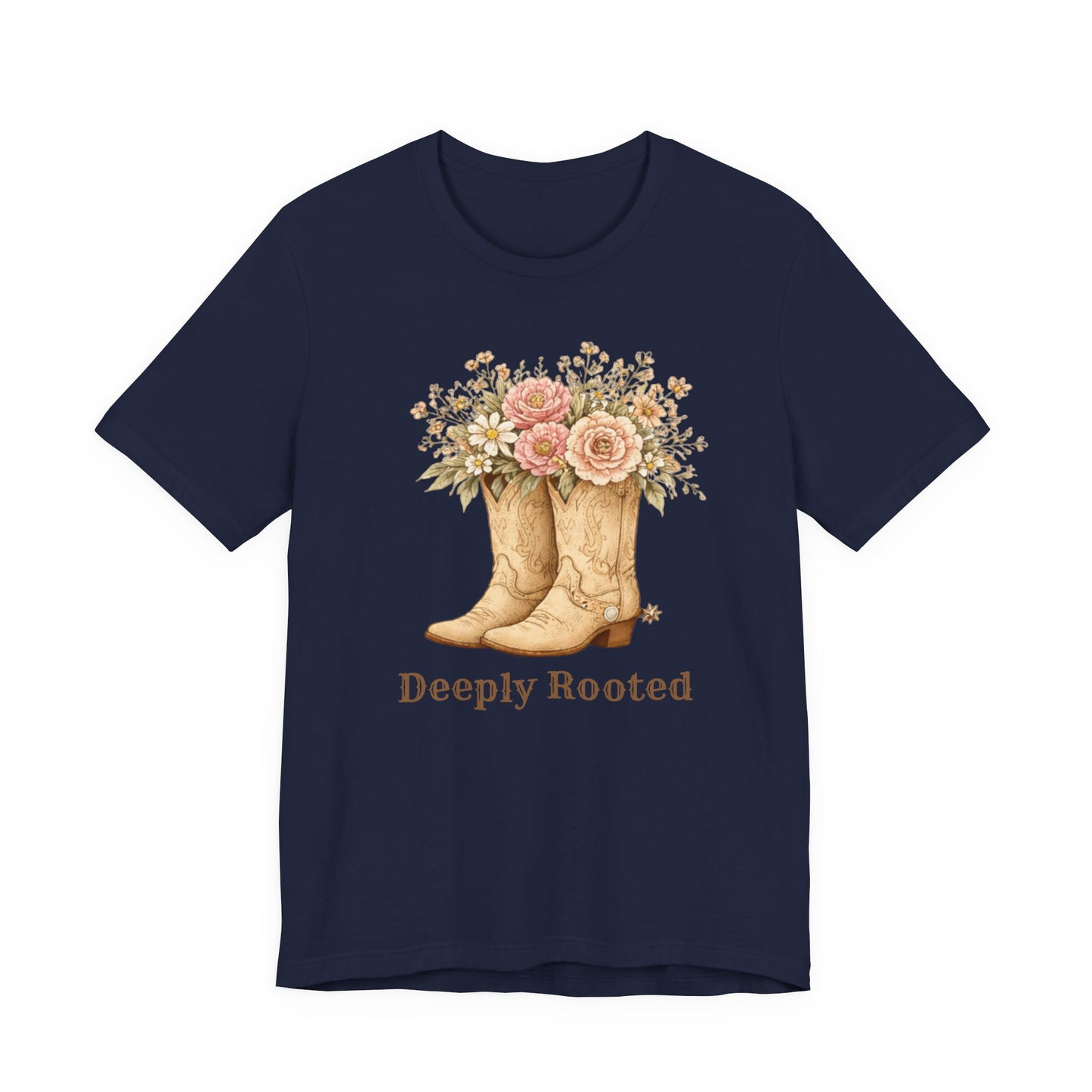 Deeply Rooted Floral Cowboy Boots T-Shirt