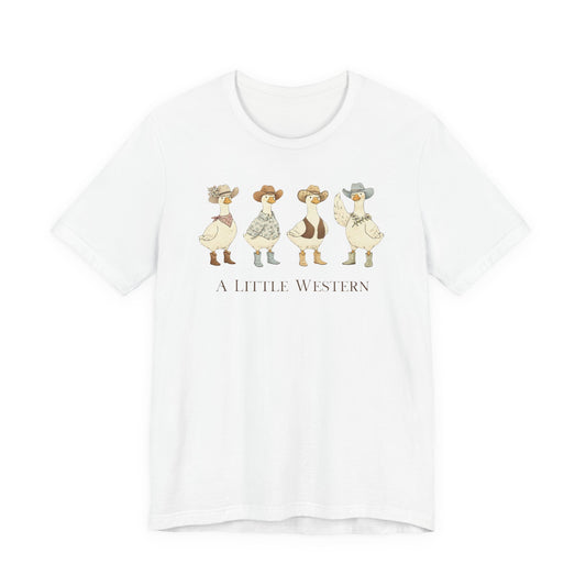 Country Ducks Graphic T-Shirt - 'A Little Western'